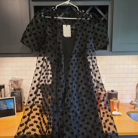 En Saison: organza black wrap dress - Picture 2 of 3